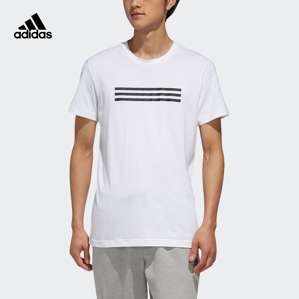 Adidas Official adidas GFX 3S Men's Sports Checker Short Sleeve T-shirt DZ2204 DZ2206