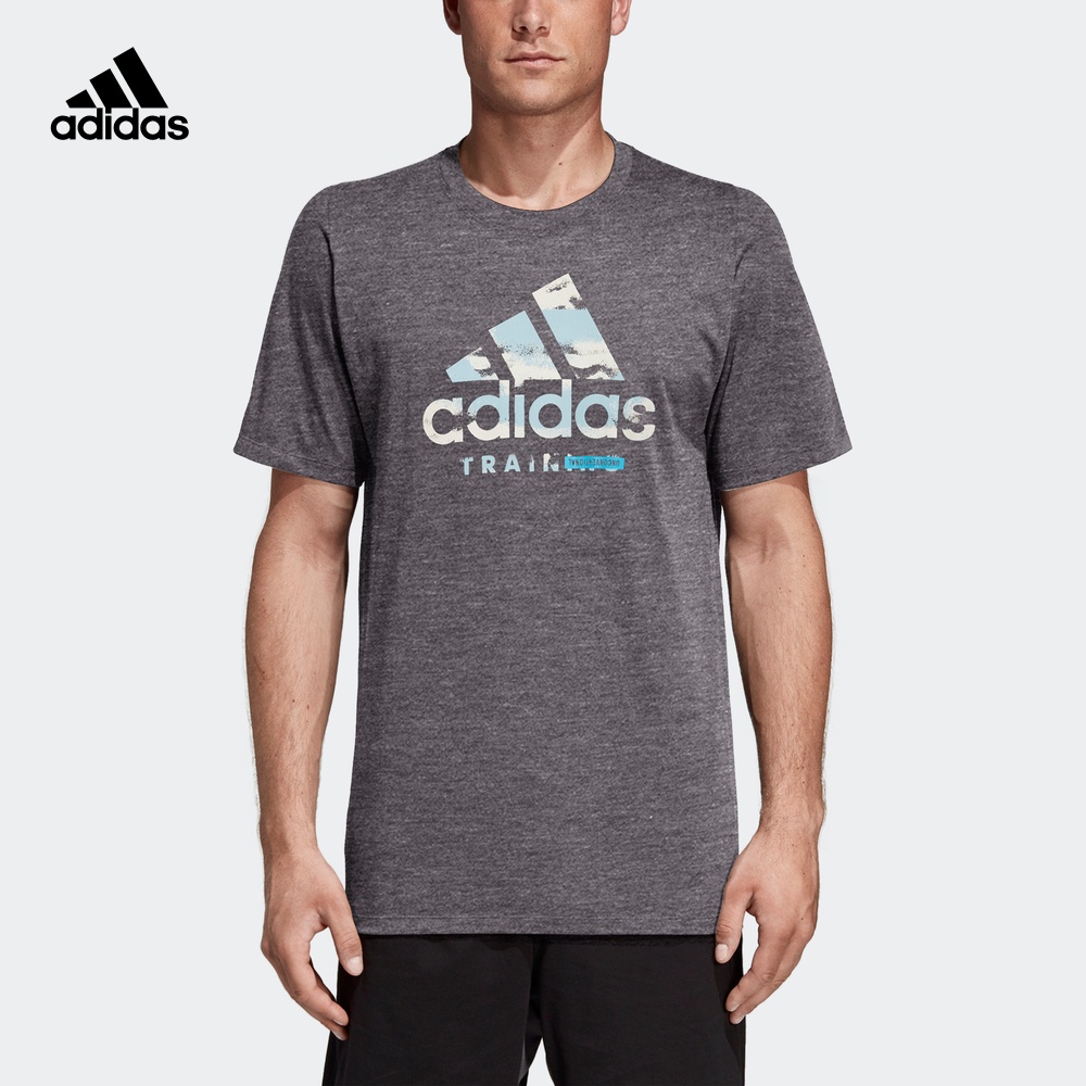 Adidas official website adidas B TEE logo Men's Training Sports Short Sleeve T-shirt DV2494