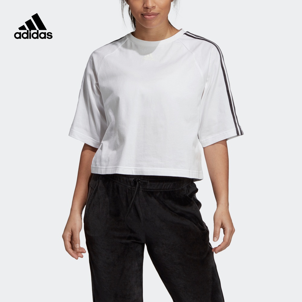 Adidas Official Website adidas Women's Sports Plaid Short Sleeve T-shirt DX7982 EB3776 EB3777