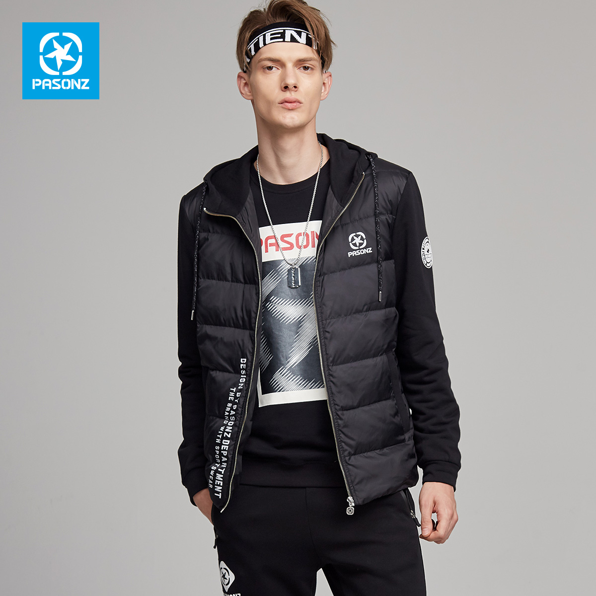 Jordan Baishang Down jacket Autumn/Winter 2018 New Men's Woven Coat Warm Coat Hooded Casual Top Men