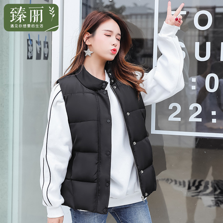 臻丽 2018新款冬装胖妹妹棉衣大码女装遮肚子显瘦棉马甲加厚外套商品大图