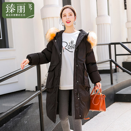 臻丽 洋气大码女装2018新款冬装胖妹妹棉衣加厚连帽外套显瘦减龄商品大图