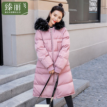 臻丽 2018新款胖妹妹棉服外套大码女装中长款棉服遮肚子棉袄减龄图片