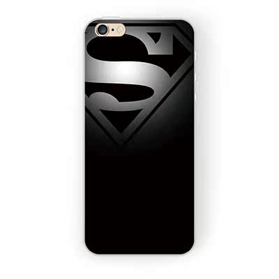 iphone7苹果6s手机壳6plus全包硅胶软壳5se薄硬壳套潮男超人logo
