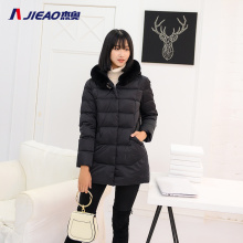 杰奥羽绒服女2018新款茧型遮肉显瘦气质獭兔毛领7981636图片
