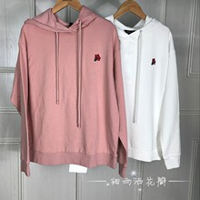 拉夏贝尔Candie's2018春装新款宽松连帽绣花套头卫衣30081272-369图片