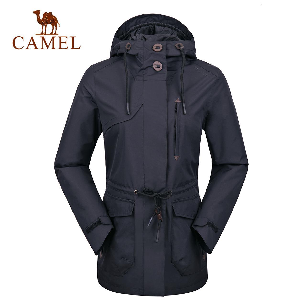 Camel Outdoor Charge Coat Men's and Women's Single-layer Thin Windbreaker Mid length Trendy Mountaineering Clothing