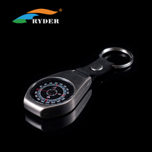 银色全金属指南针 户外野营 莱德Ryder 指北针挂扣式