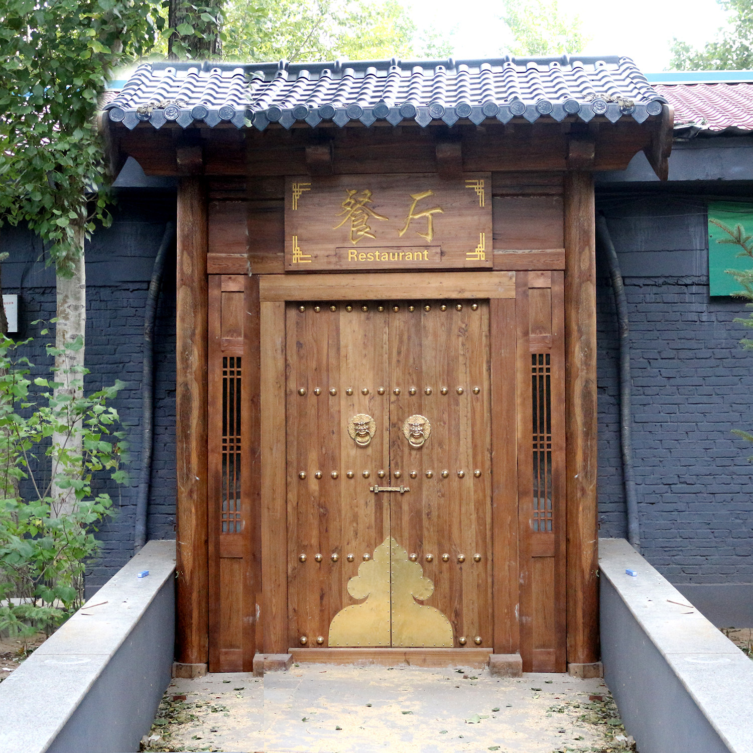 仿古院墙大门,仿古院墙大门图片大全,农村院墙大门门楼门头(第15页)_大山谷图库