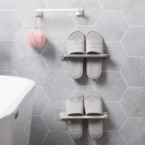 居家家壁挂式鞋架宿舍省空间墙上拖鞋架子家用简易粘贴鞋子收纳架