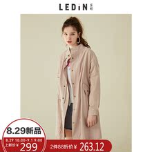 乐町2018秋季新款中长款过膝风衣女装学生chic韩版外套英伦港风薄图片