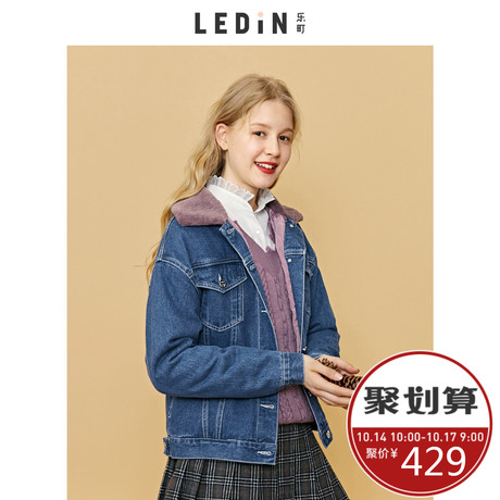 乐町牛仔外套2018冬季新款女装ins棉衣棉服加厚宽松棉袄短款学生商品大图