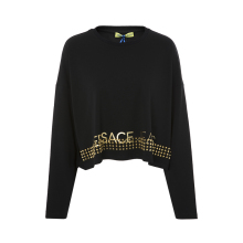 VERSACE JEANS棉氨材质烫金logo字母&铆钉装饰女士长袖T恤图片