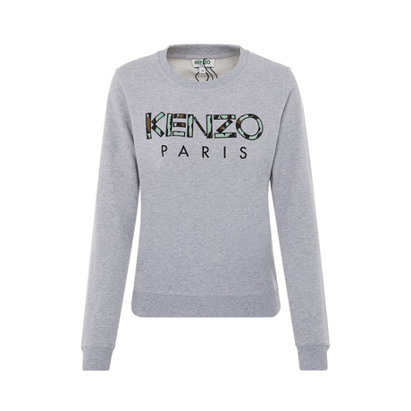 KENZO贴布logo字母图案装饰纯棉套头女士卫衣商品大图