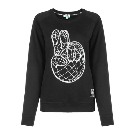 KENZO/高田贤三 纯棉欧耶图案女士套头卫衣银泰商品大图