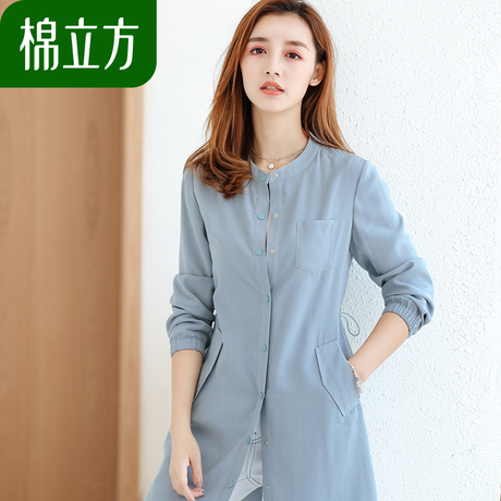 小清新矮个子风衣外套女秋装2018新款棉立方收腰港味复古chic外套商品大图