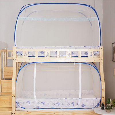 谷今 蒙古包蚊帐免安装1.2米床加密加厚方顶1