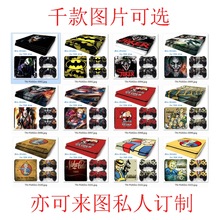 包邮 Slim贴纸主机炫彩保护卡通贴痛贴 2手柄贴纸 PS4 可私人定制
