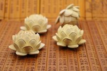 挂件饰品 黄杨木雕五层莲花 手工diy材料 守九浼 中式挂件赐福