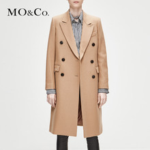 MOCO2018冬季新品复古双排扣毛呢外套MA184OVC101 摩安珂图片
