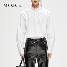 MOCO2018冬季新品复古宫廷木耳领衬衫MA184TOP115 摩安珂图片