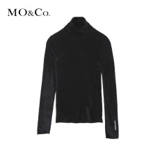 MOCO2018冬季新品高领字母打底针织衫MA184SWT301 摩安珂图片