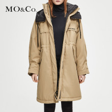 MOCO2018冬季新品夹棉宽松户外连帽外套MA184COT104 摩安珂图片