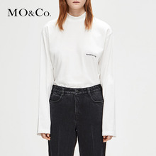 小高领字母打底外穿上衣MA184TEE207 摩安珂 MOCO2018冬季新品