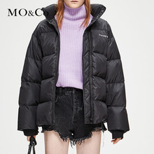 MOCO2018冬季新品个性图案印花标语羽绒服MA184EIN117 摩安珂图片