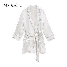 MOCO2018夏季新品睡衣风翻驳领绑带开衫MA182JKT105 摩安珂图片