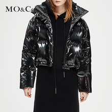 MOCO2018冬季新品亮面短款户外羽绒服MA184EIN102 摩安珂图片