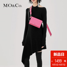 MOCO2018秋季新品性感露肩纯色羊毛连衣裙MA183DRS305 摩安珂图片