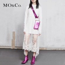MOCO2018春季新品蕾丝钩花两件套连衣裙MA181DRS215 摩安珂图片