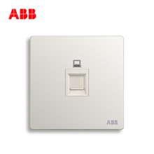 ABB开关插座无框轩致雅典白墙壁86型插座面板6类电脑插座AF333