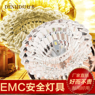 欧式现代简约水晶led天花灯射灯过道灯走廊灯明装玄关灯服装店