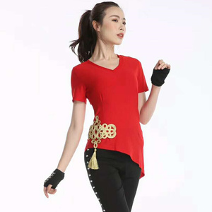 广场舞杨不不果果小王子冬冬水兵舞服装四步造型舞蹈服演出女上衣