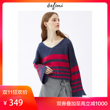 伊芙丽2018冬装新款韩版时尚女装毛针织衫1187939001图片