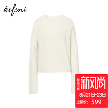 预售【全羊绒】伊芙丽2018秋装新款打底衫套头针织衫毛衣羊绒衫女图片
