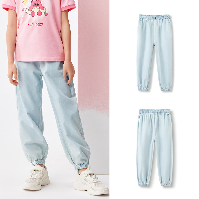 【活动价】巴拉巴拉女童牛仔裤儿童裤子夏装中大童长裤天丝牛仔束脚裤甜美潮