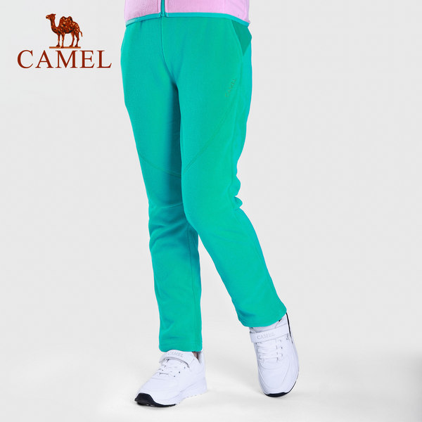 CAMEL骆驼童装 儿童抓绒裤抗静电摇粒绒户外中腰保暖运动休闲长裤