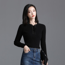 索菲丝尔2018秋季新款百搭显瘦毛衣女简约时尚打底毛衣外穿潮图片