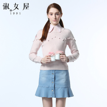 淑女屋2018年冬季新款套头毛衣图片