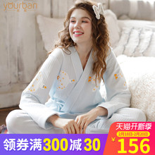 yourban月子服春秋产妇产后哺乳衣孕妇睡衣秋冬季和服家居服套装
