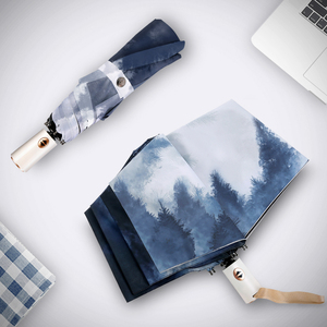 森系复古全自动防晒伞