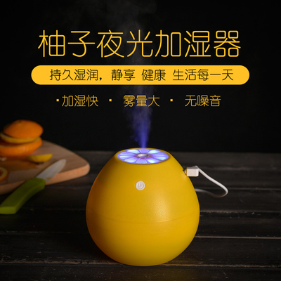 迷你柚子香薰加湿器超声波办公室桌面家用卧室usb加湿器创意礼物