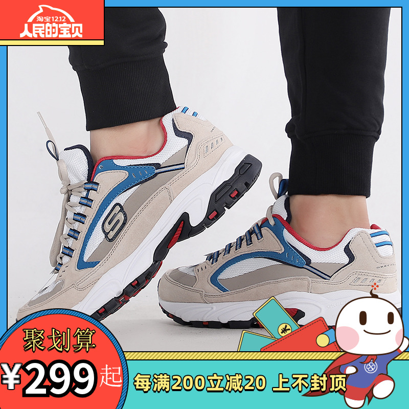 Skechers Men's Shoes Autumn 2019 New casual shoes Vintage thick soled sneakers Running shoes 999688