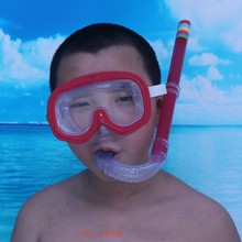 呼吸管半干式 浮潜游泳眼镜 袋装 潜水镜套装 男女儿童游泳镜