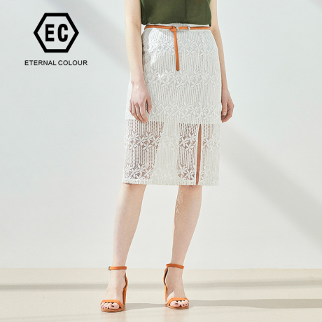 Eternal．Color/永恒颜色永恒颜色2018新款蕾丝淑女气质半身裙商品大图