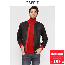 ESPRIT 男装2018春红色饰边仿网眼休闲外套男-018EE2G005