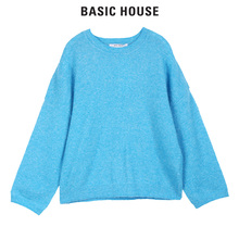 Basic House/百家好秋冬款纯色长袖针织衫开衫内搭时尚HSKT720H图片